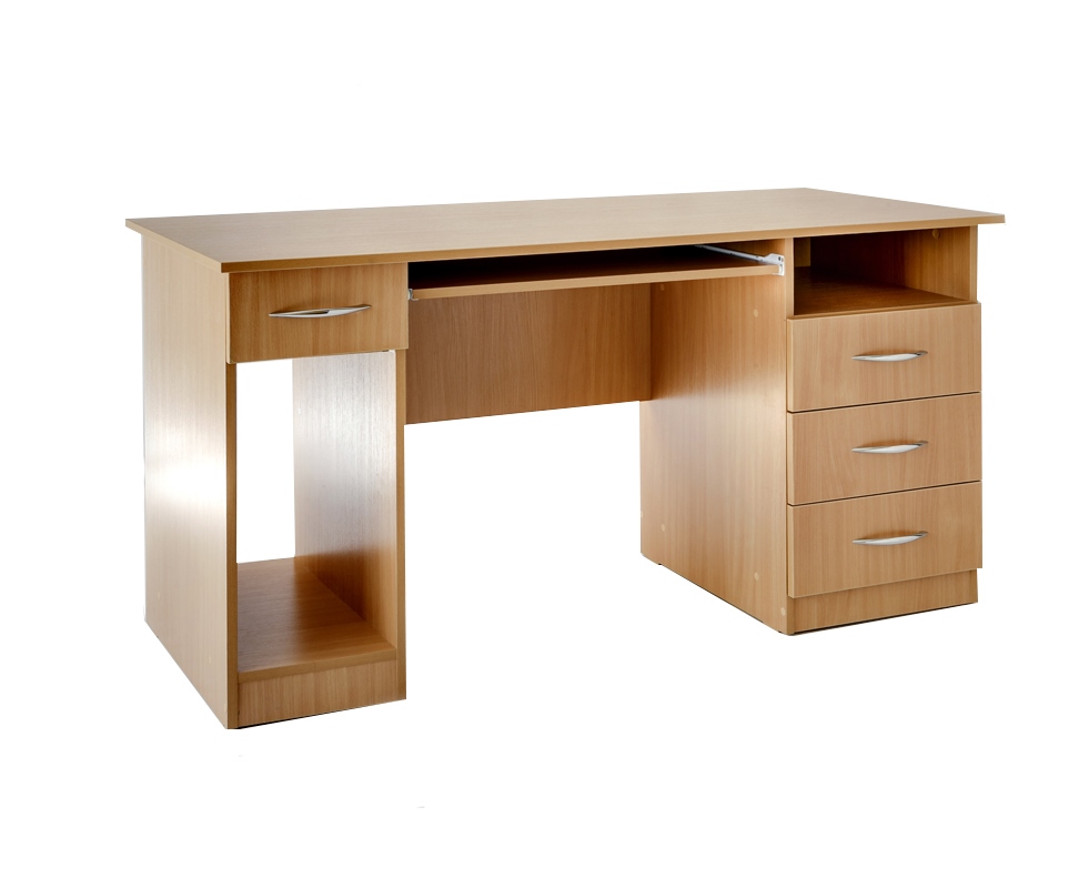 Стіл письмовий однотумбовий серія "БЮРО" СК-3Я (ДСП бук) Сільф